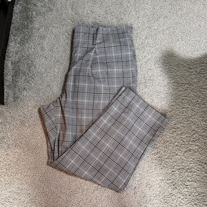 Plaid ankle pants